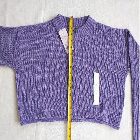 Wild Fable Women's Crewneck Boxy Pullover Knit Sweater Drop Shoulder Long Sleeve - Picture 6 of 9